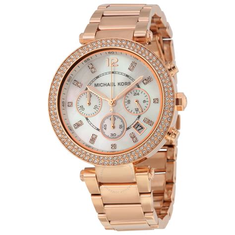 michael kors parker rose gold chronograph watch|Michael Kors watches mk5491.